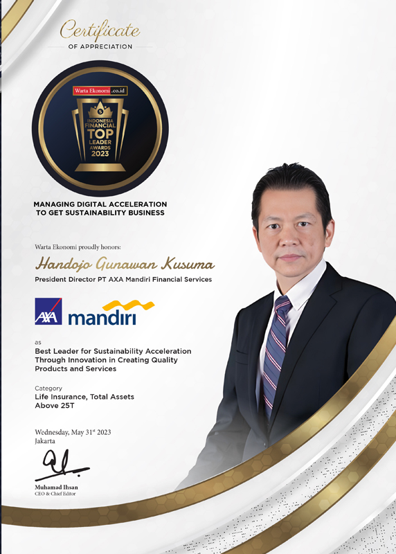 Indonesia Financial Top Leader Awards 2023 Kategori Life Insurance Total Assets Above 25T - Wartaekonomi