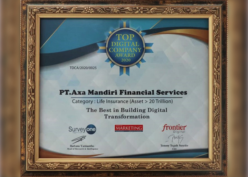 Top Digital Company Award - Kategori Life Insurance - Majalah Marketing