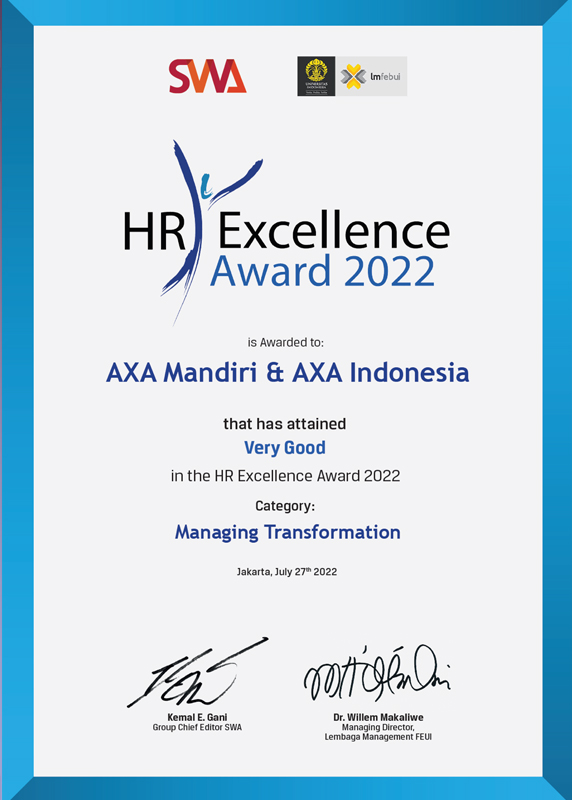 HR Excellence Award 2022 - Category Managing Transformations - SWA