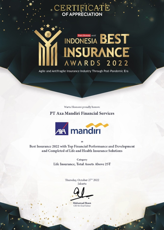 Indonesia Best Insurance Awards 2022 - Kategori Life Insurance - Warta Ekonomi