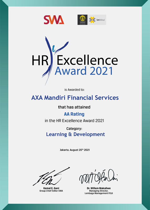 HR Excellence Award 2021 - AA Learning & Development - Majalah SWA