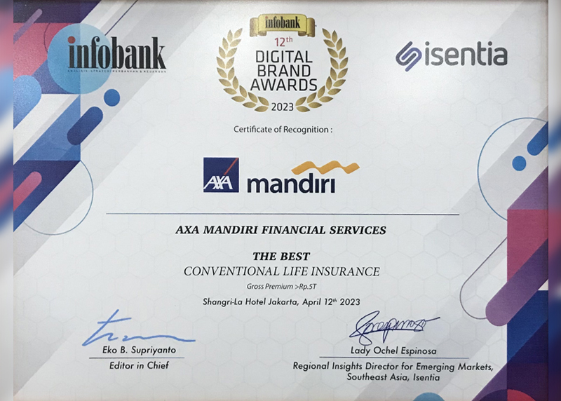 Digital Brand Awards 2023 - The Best Conventional Life Insurance - Infobank