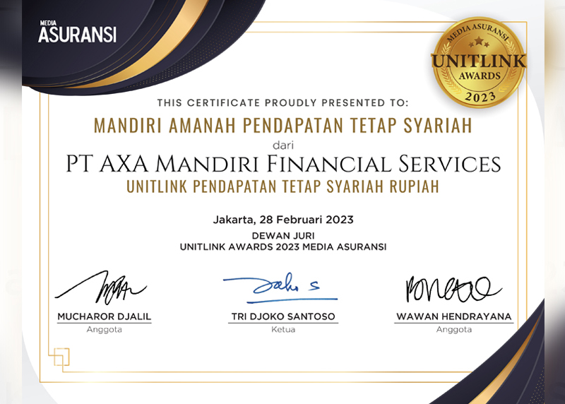 Unit Link Award 2023 - Unitlink Pendapatan Tetap Syariah Rupiah - Media Asuransi