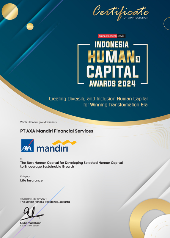 Indonesia Human Capital Awards 2024 - The Best Human Capital for Developing Selected Human Capital to Encourage Sustainable Growth